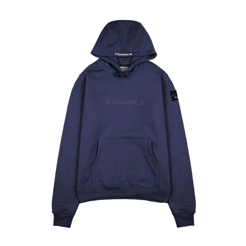 W Essentiels New York Oversize Hoodie Monopack Triple Navy - 100% ORIGINAL RESMI