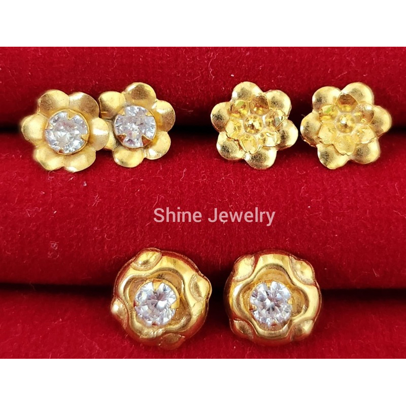 giwang rose emas muda setengah gram