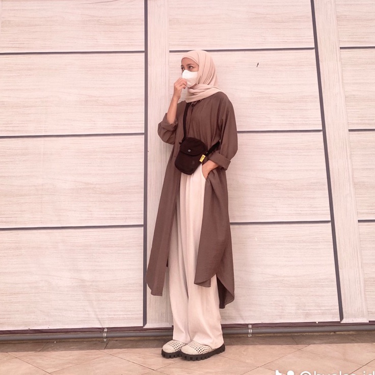 Terkini BASIC MIDI DRESS  KEMEJA PANJANG  LONG OUTER