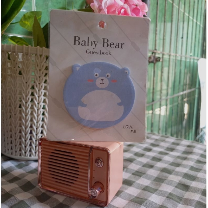 

memopad memo stick karakter beruang bear dauan leaves