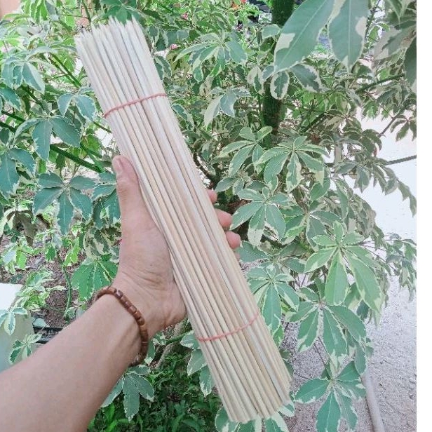 Tusukan Sate Kentang Spiral Panjang 40 Cm Tusuk Stik Kentang Spiral Ujung Tajam Tebal