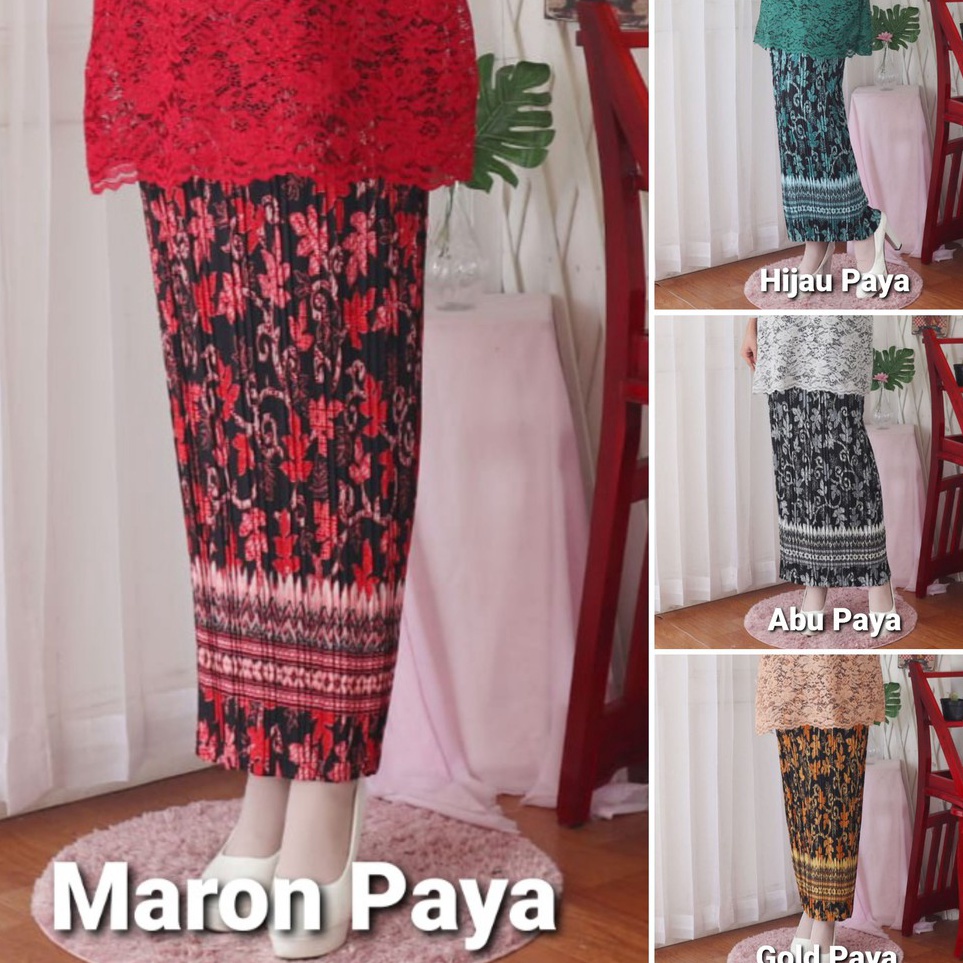 Laris REALPIC ROK BATIK PLISKET Rok Plisket Wanita Dewasa Anak M  XXL