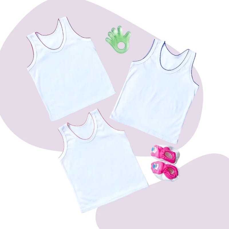 Singlet Baju Bayi / Singlet Baju Anak Piko Polos