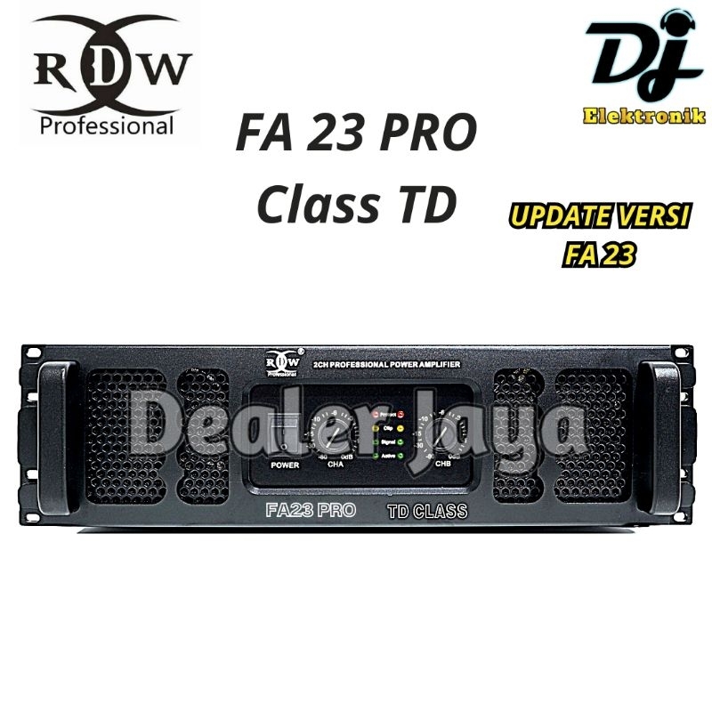 Power Amplifier RDW FA 23 / FA23 PRO Class TD - 2 channel