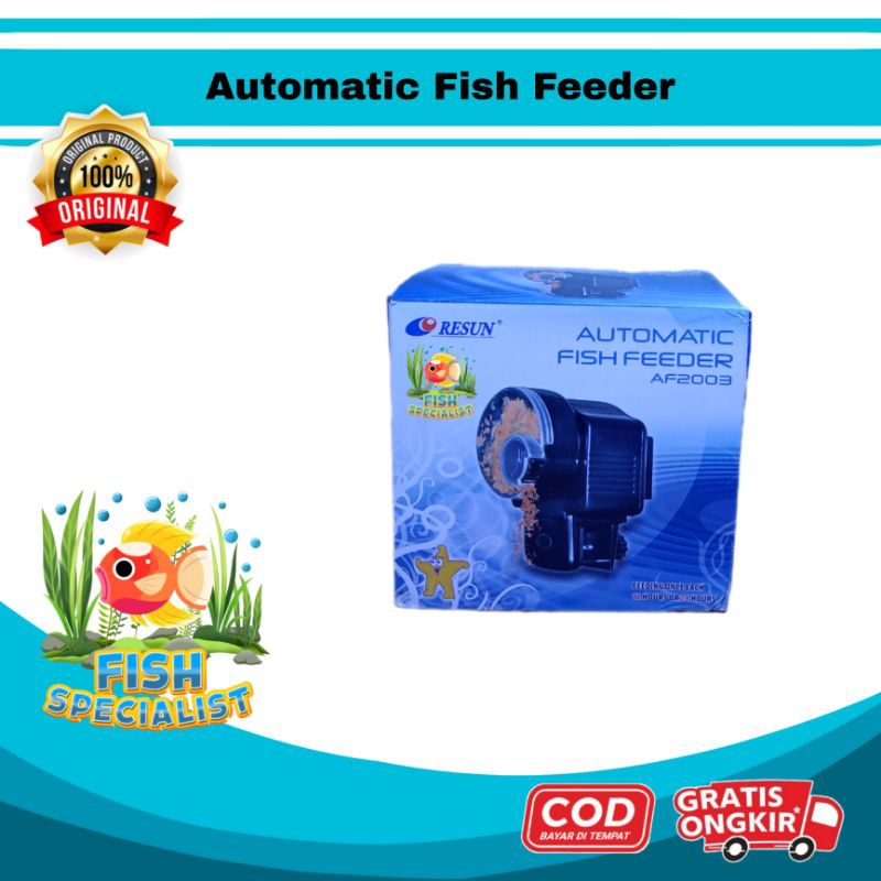 Automatic Fish Feeder Resun - Mesin Pemberi Makan Ikan Otomatis Berangkat