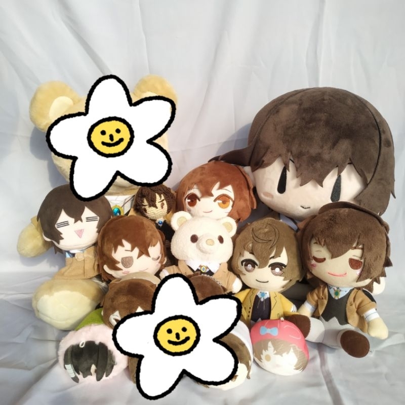 (BACA DESKRIPSI DLU) Dazai Osamu Bungou Stray Dogs Plush Mochi Pitanui Nuigurumi