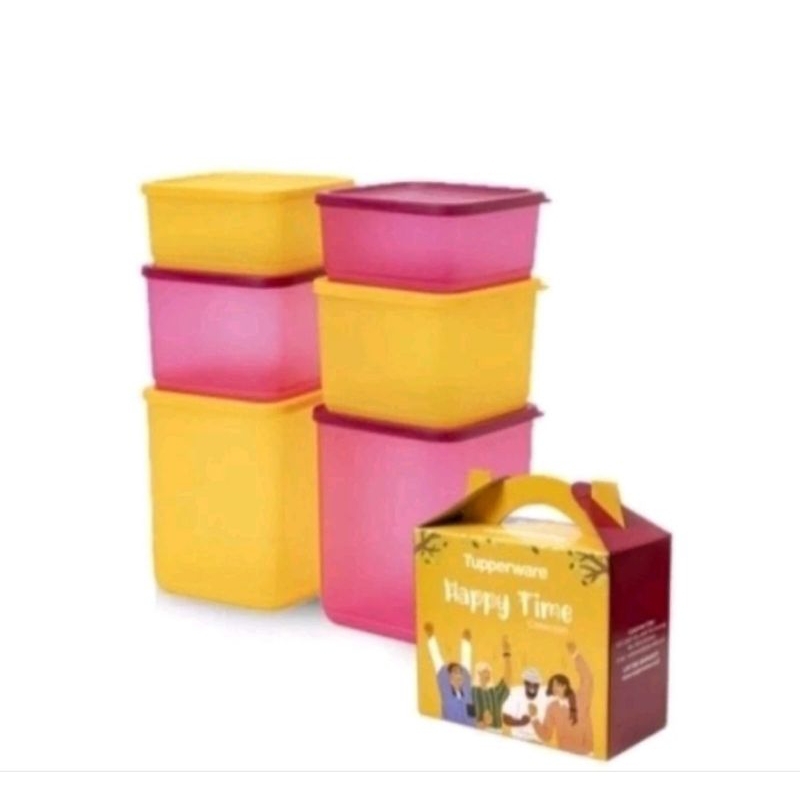 

Tuperware 6pcs Summer fun Happy Time Collection Toples Ada Box