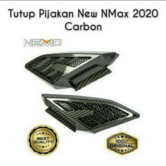 Cover Body Samping Nmax New 2020 Carbon / Cover Pijakan Body Nmax New 2020 Karbon Nemo Original