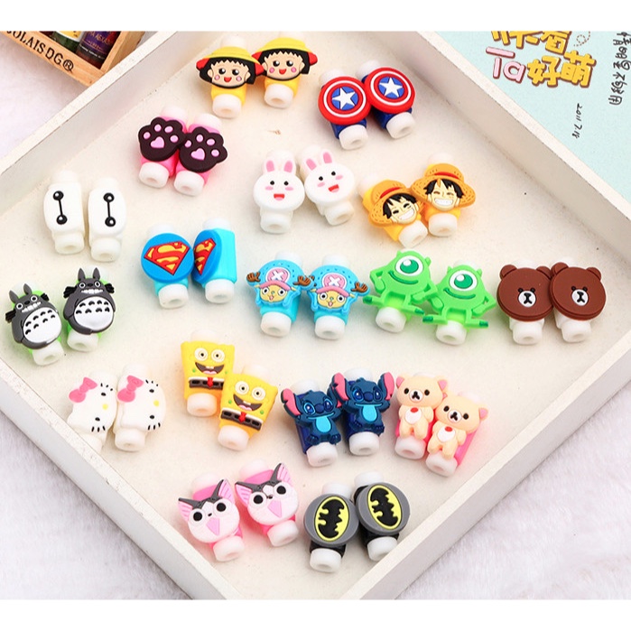Pelindung ujung kabel/ pelindung kabel lucu/ pelindung kabel karakter/ pelindung kabel unik/ pelindu