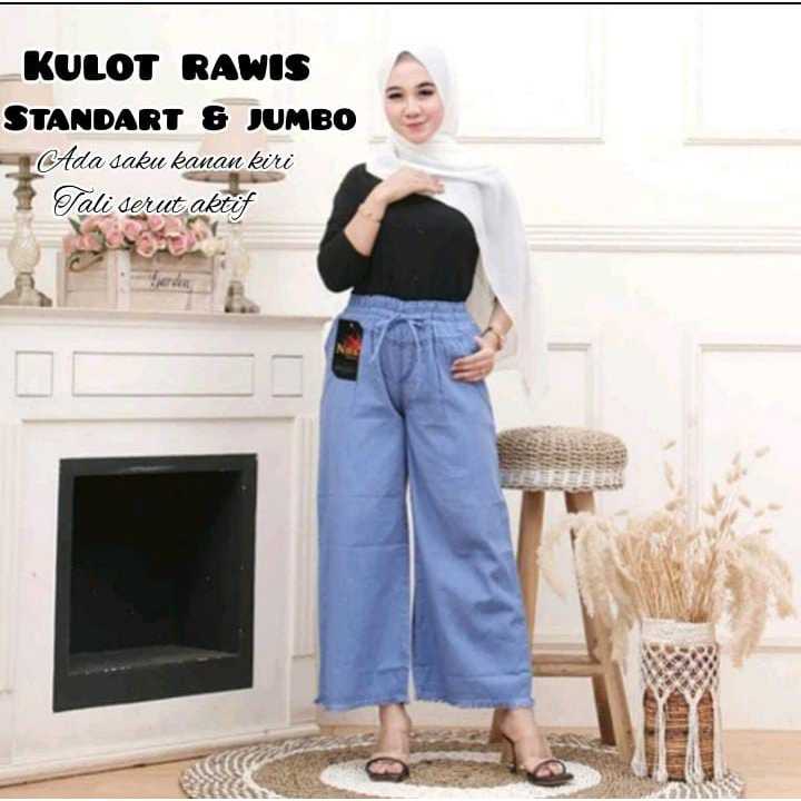 Kulot Rawis Denim Jeans Standart dan jumbo Baggy Jeans Cargo Wanita Celana Baggy Cargo Cargo Jeans W