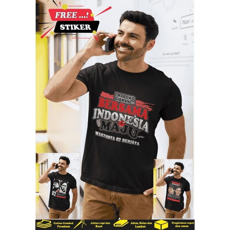 Kaos Prabowo Gemoy Kaos Prabowo Gibran Presiden 2024 Baju Prabowo Gibran simple Baju Prabowo Gemoy P