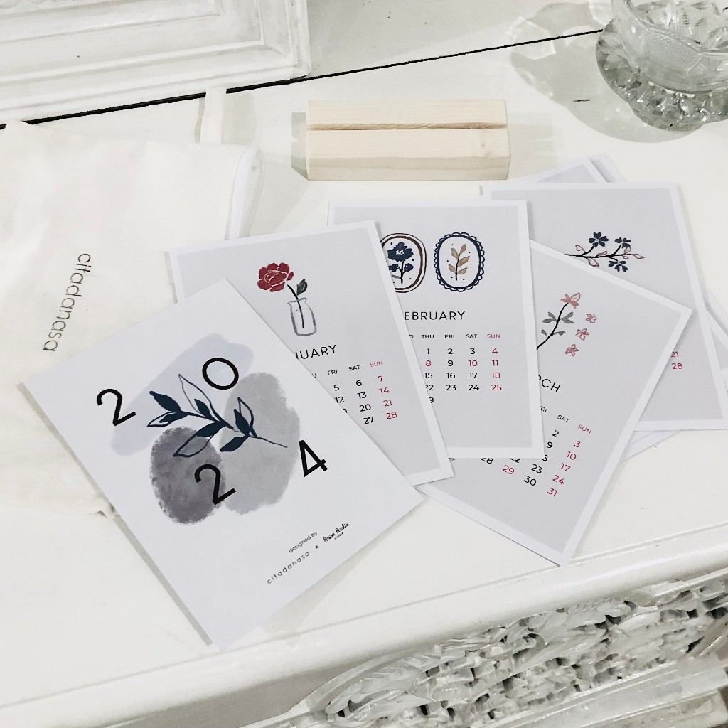 

[2024] Kalender Meja Estetik Minimalis | Kalender 2024 Aesthetic Calendar