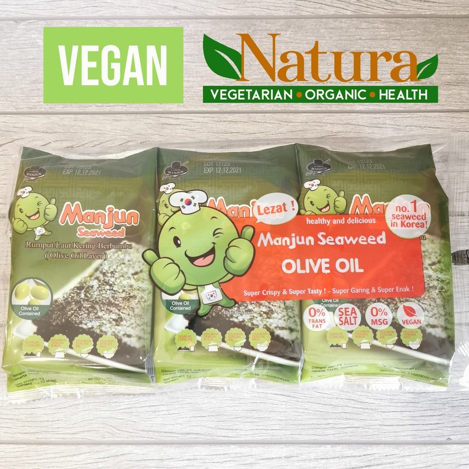 

Ready Manjun Seaweed 1 Pack isi 3bks Rumput Laut Vegan Vegetarian