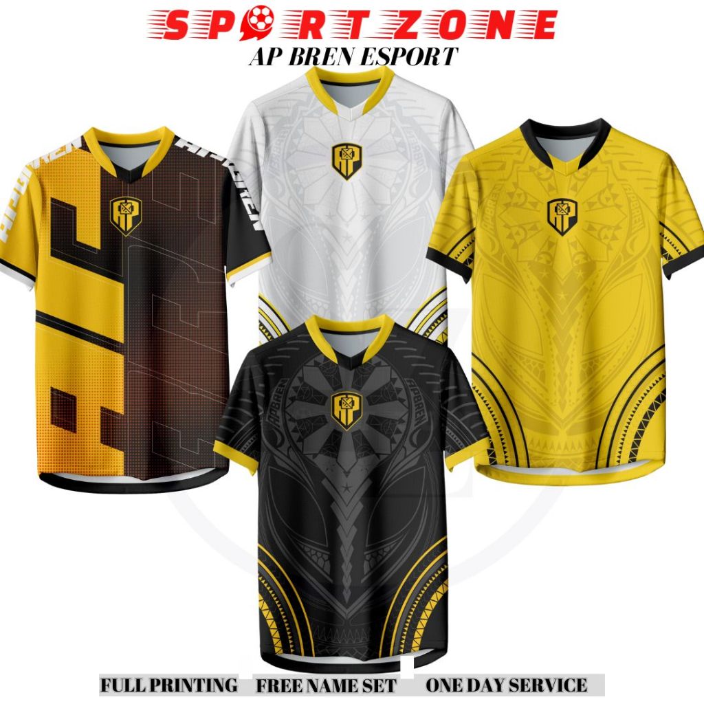 Jersey gaming esport AP BREN Terbaru 2023-2024 Full Printing