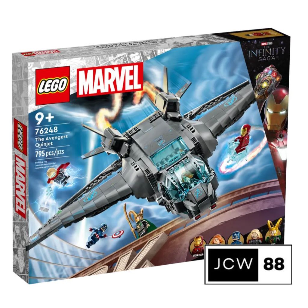 LEGO 76248 Marvel The Avengers Quinjet pesawat marvel mainan anak