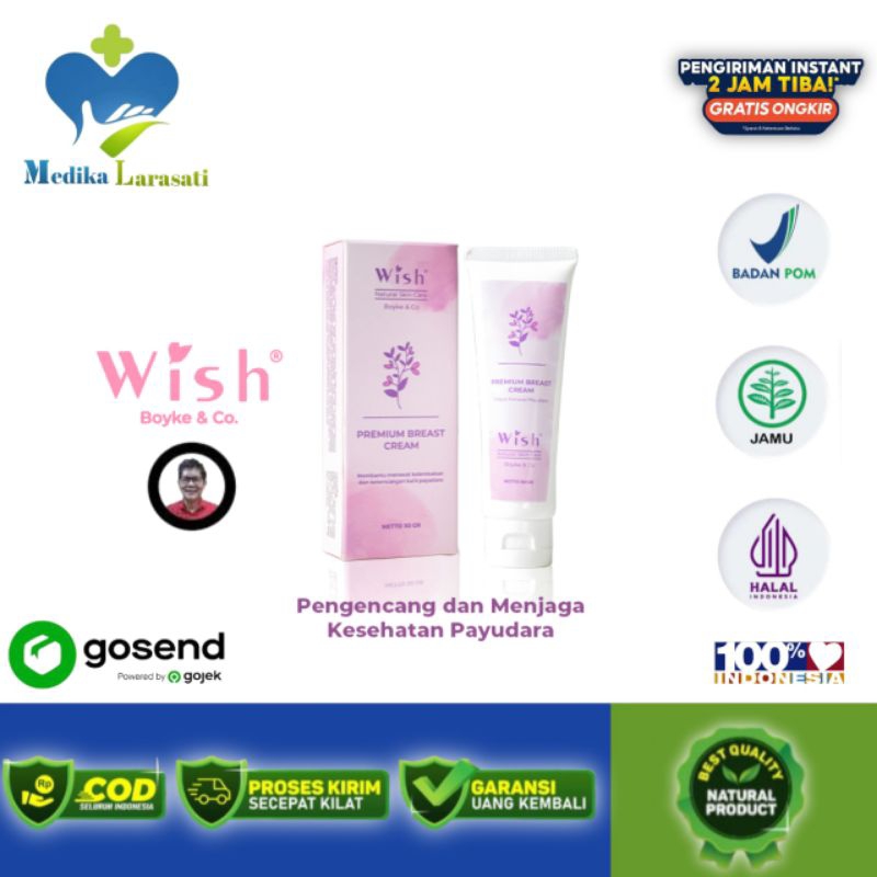 Wish Premium Breast Cream By Dr. Boyke Krim Pembesar Dan Pengencang Payudara BPOM