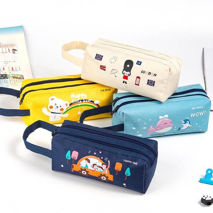 

Tempat Pensil Tempat Pensil Alat Tulis Ritsleting GandaDompet Pensil 2 sleting