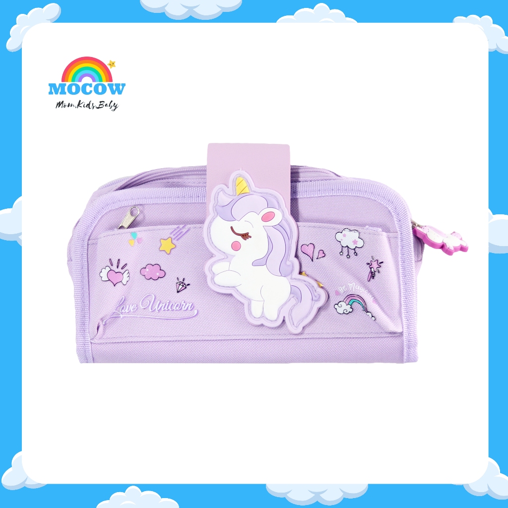 

TEPAK PENSIL UNICORN / Tempat pensil unicorn kotak pensil / SOUNDSOFT PENCIL CASE UNICORN