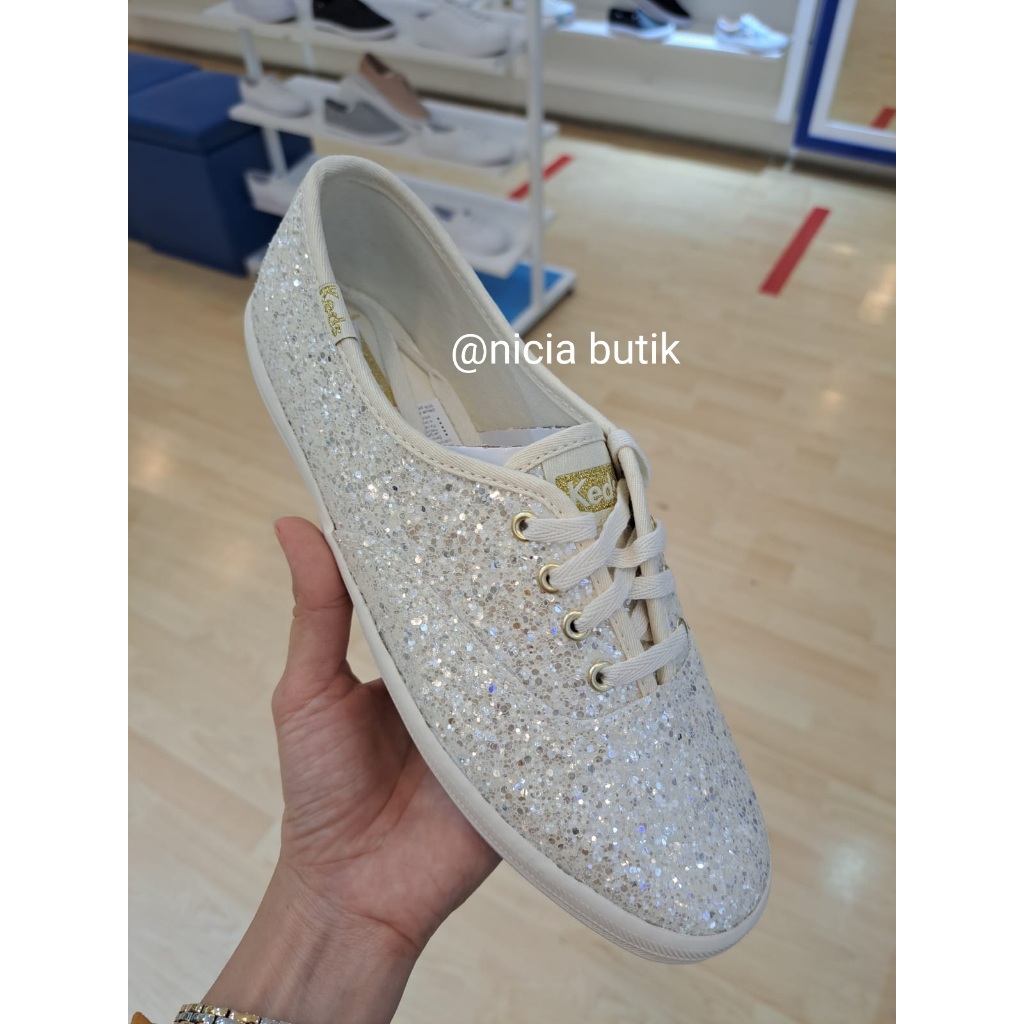 sepatu keds champion glitter cream