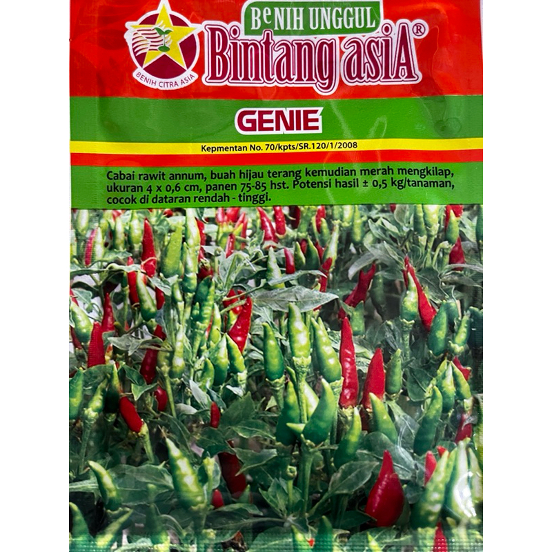Cabe Rawit Hijau GENIE 10Gr Bintang Asia