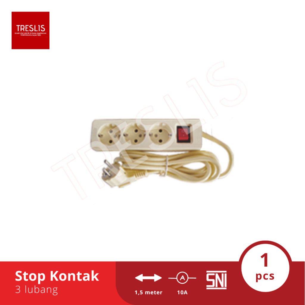 Stop Kontak Kabel Colokan Listrik Sambungan Kabel Kotak Kontak Listrik lubang 3