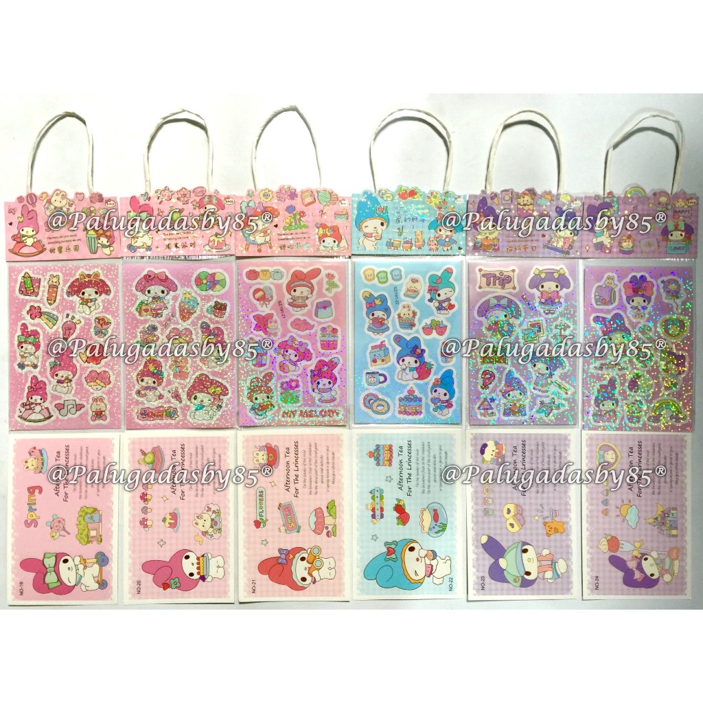 

(1 Set) Sticker Sanrio Hologram 15*10 Cm / Sticker Viral Sanrio Glitter / Sticker GXIMP SZ/191