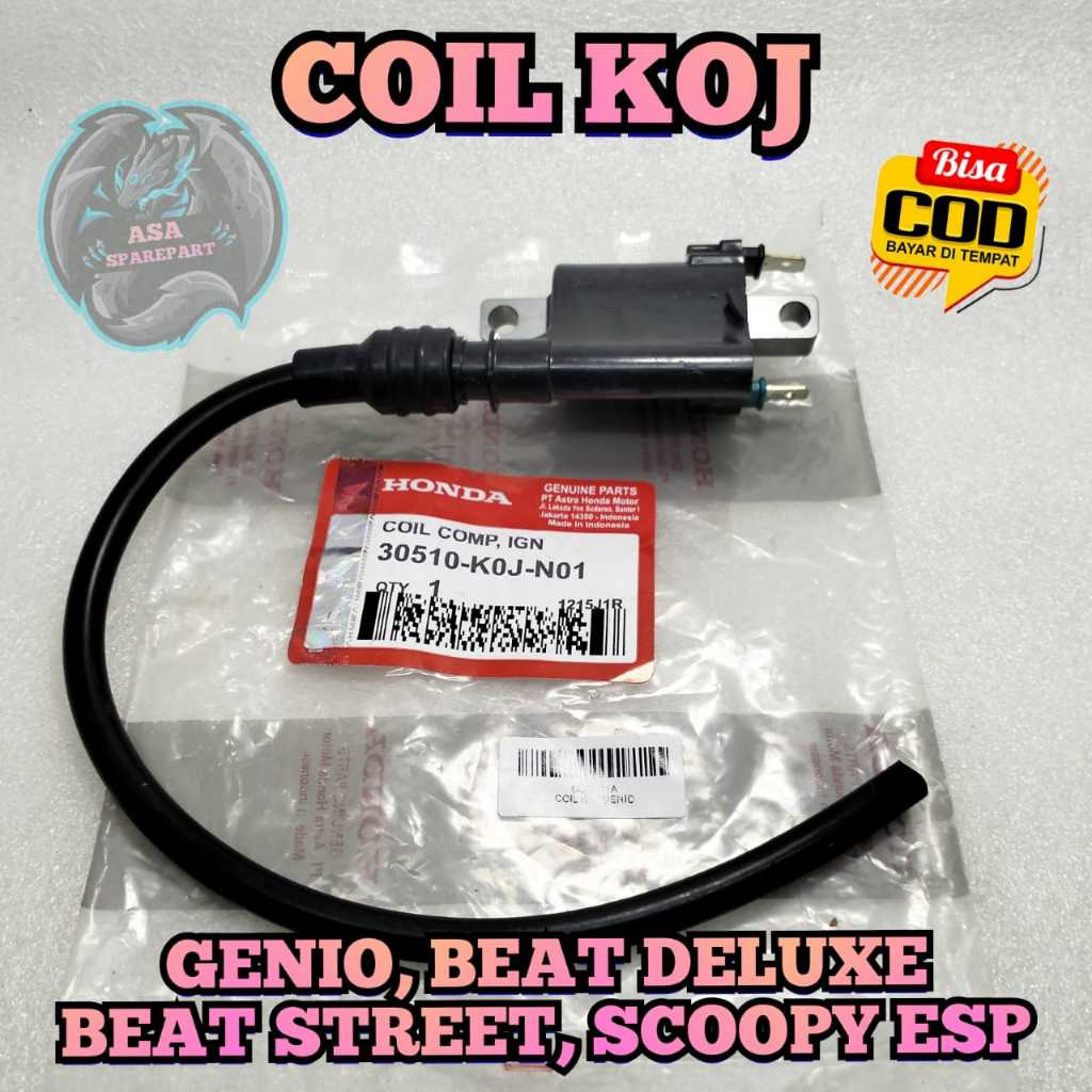 Coil KOJ/K1A Motor Honda Genio , Beat Deluxe , Beat Street , Beat Esp Stater Halus , Scoopy Esp , Va
