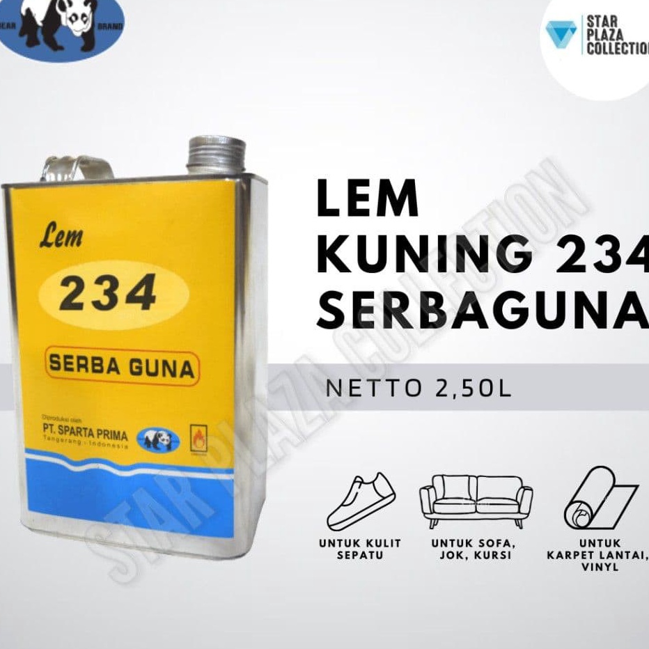 

Lem Kuning Aibon 234 Serba Guna 1 GALON Isi 25L Kulit Sofa Busa Karet Karpet HPL Vinyl wrt