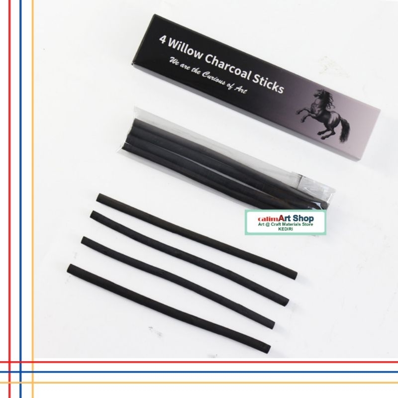 

Charcoal stick Willow 12cm isi 4pcs/box Xpression