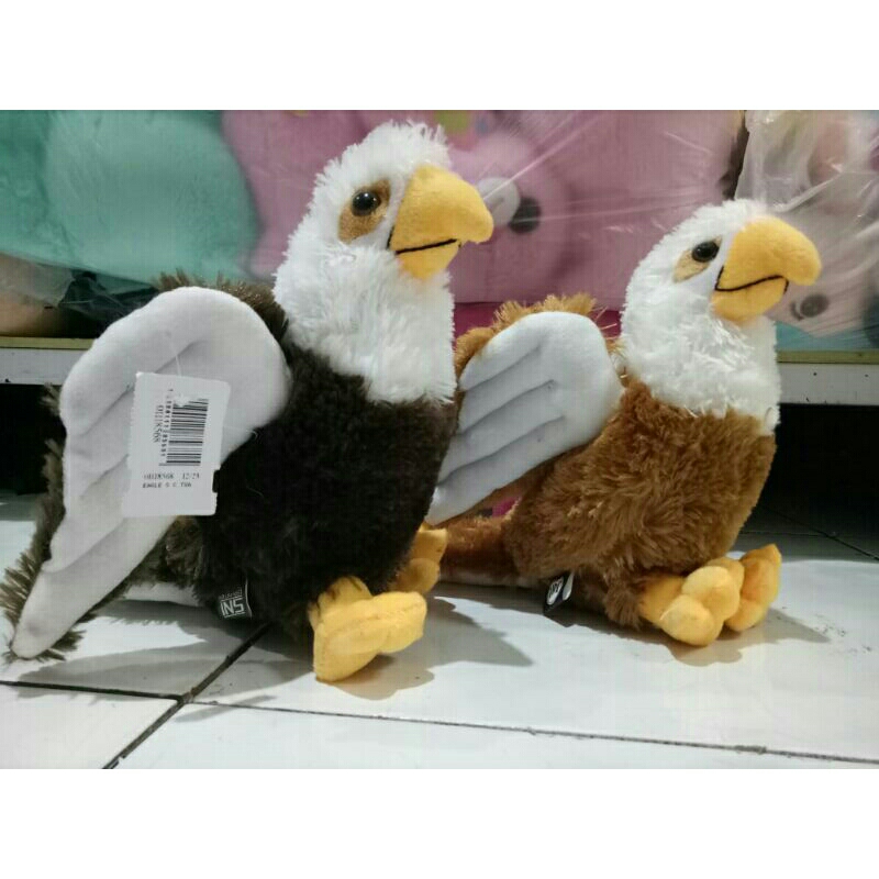 Boneka burung elang cocok untuk hadiah kado bahan bulu boneka burung lucu