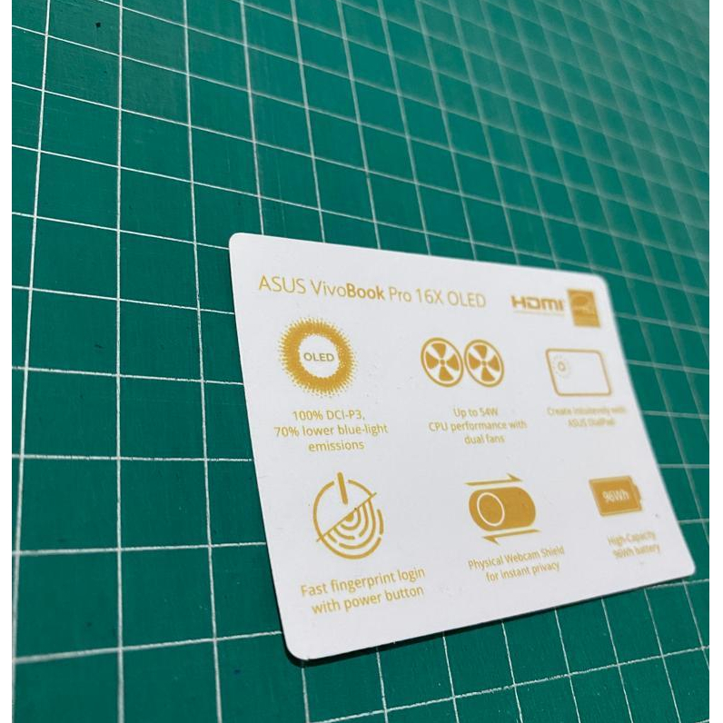 Stiker Spesifikasi Laptop Asus Vivobook Pro 16X OLED