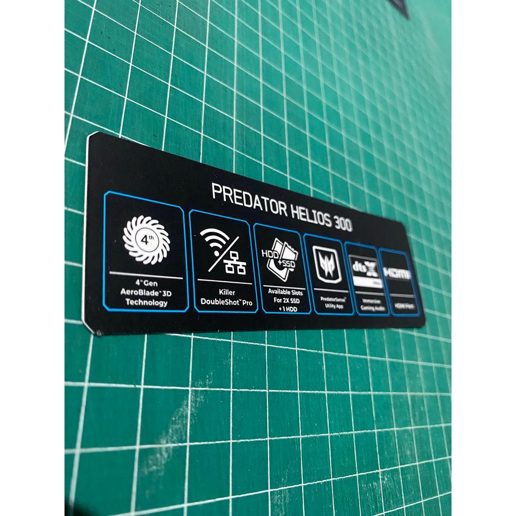 Stiker Spesifikasi Laptop Acer Predator Series