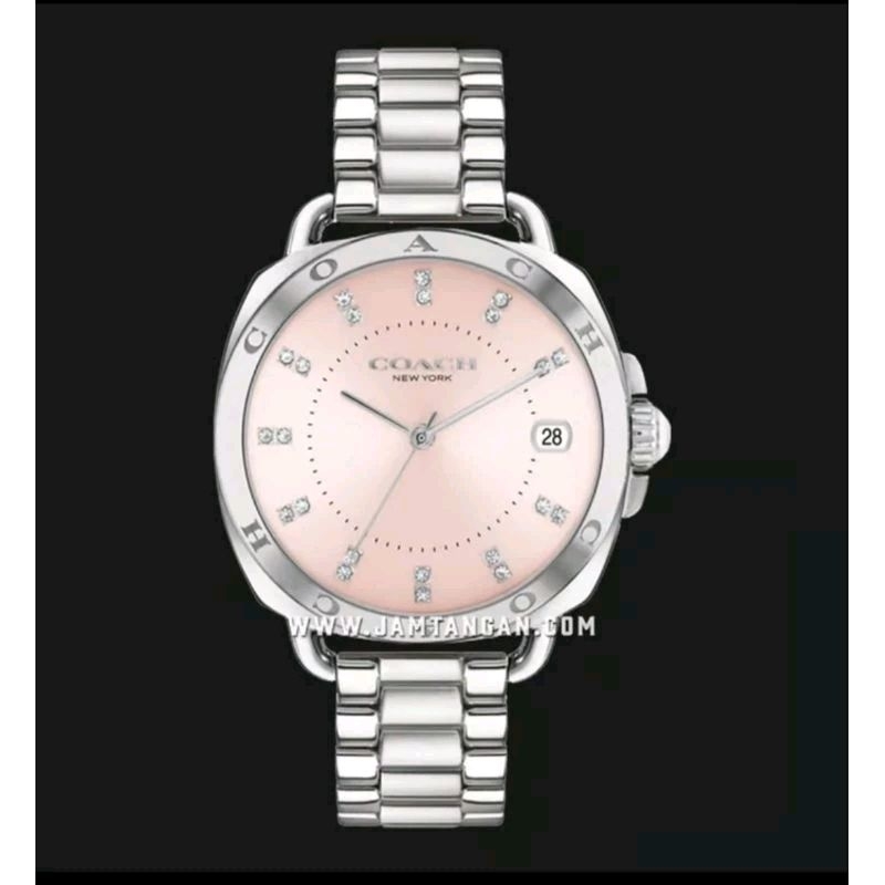 Coach Greyson 14504156 Ladies Pink Dial Stainless Steel Strap
