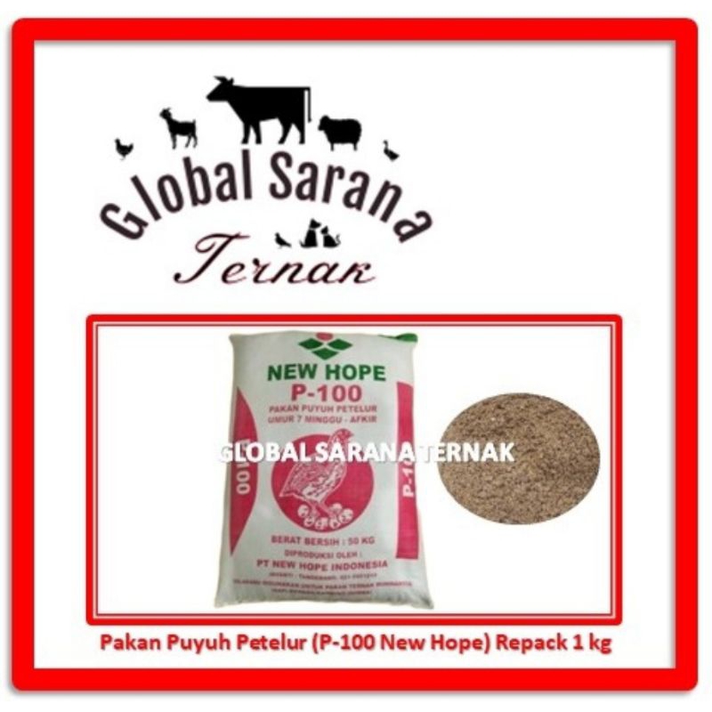 Pakan Puyuh Petelur (P-100 NEWHOPE) Repack 1 kg