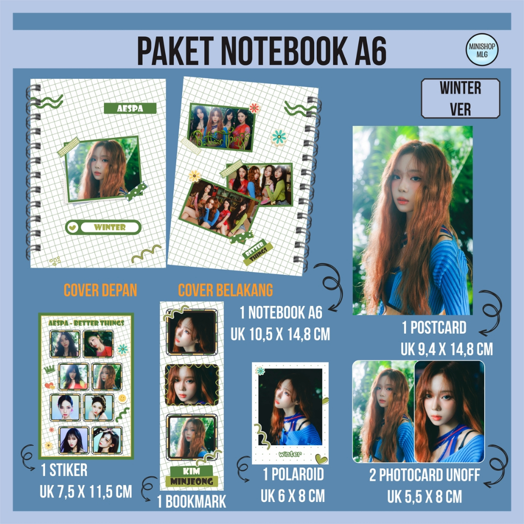 (FREEBOX) PAKET HEMAT NOTEBOOK AESPA BETTER THINGS UNOFFICIAL - FANKIT NOTEBOOK BERGARIS AESPA BETTE