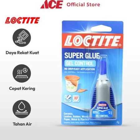 

Ace Loctite Lem Multifungsi Gel Control 4 gr Perekat Cair Cairan Lem Kuat Serbaguna Super Glue anj