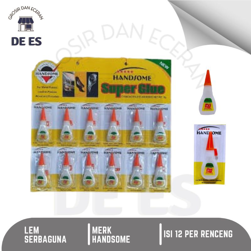 

Lem Super Glue kecil 3ml 12 pcs
