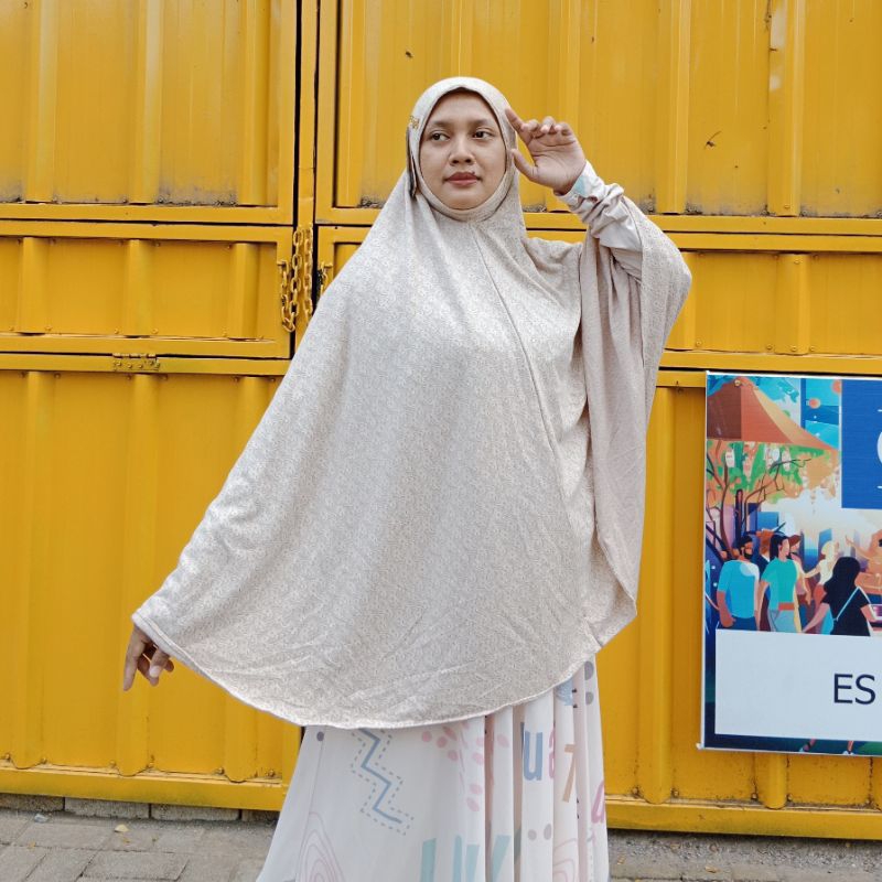 Khimar Balqis Jumbo FO hijab Pad Dagu Jersey Mamosa