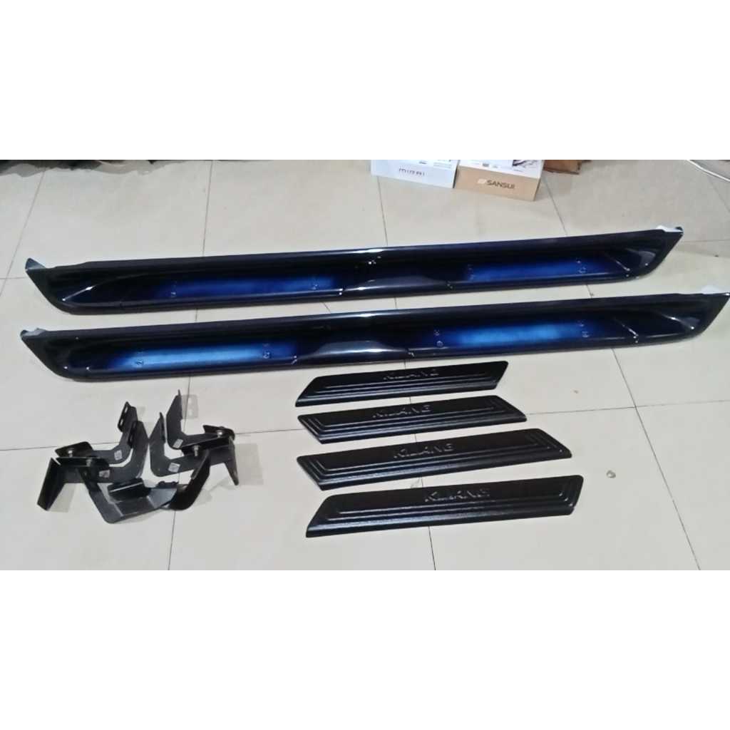 FOOTSTEP PIJAKAN SAMPING KIJANG LGX BIRU TUA TEMPEL BODY + BREKET