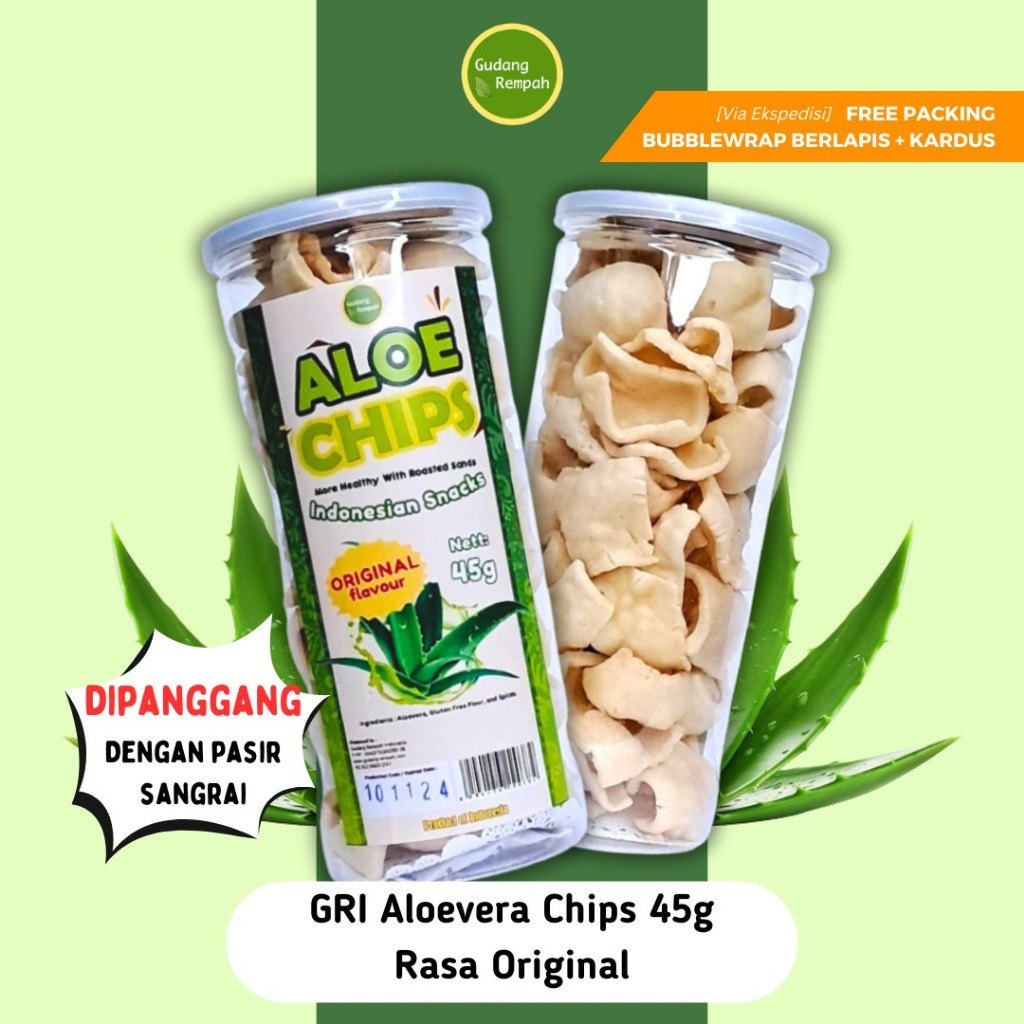 

Aloevera Chips GRI KERUPUK Goreng minyak kelapa