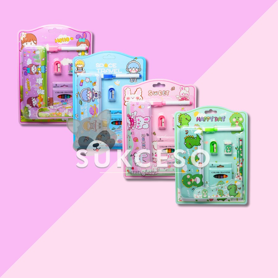 

Paket Alat Tulis Lengkap Fancy Study Set 8898 Gambar Karakter