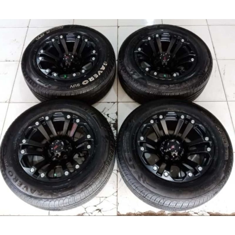 Velg Mobil Bekas Off-Road JT69(Hsr) Ring 16x8 H5x114 ÷ Ban GT 235 60 R16 Buat Terios Rush Kuda innov