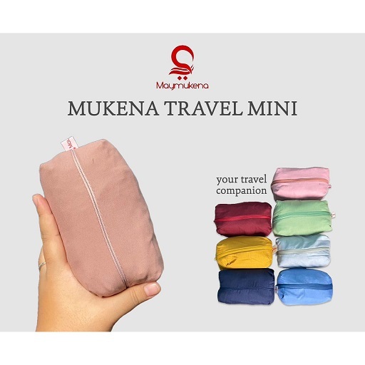 Mukena Dewasa Traveling Mini Pouch Sejadah Set / mukena mini pouch terkecil