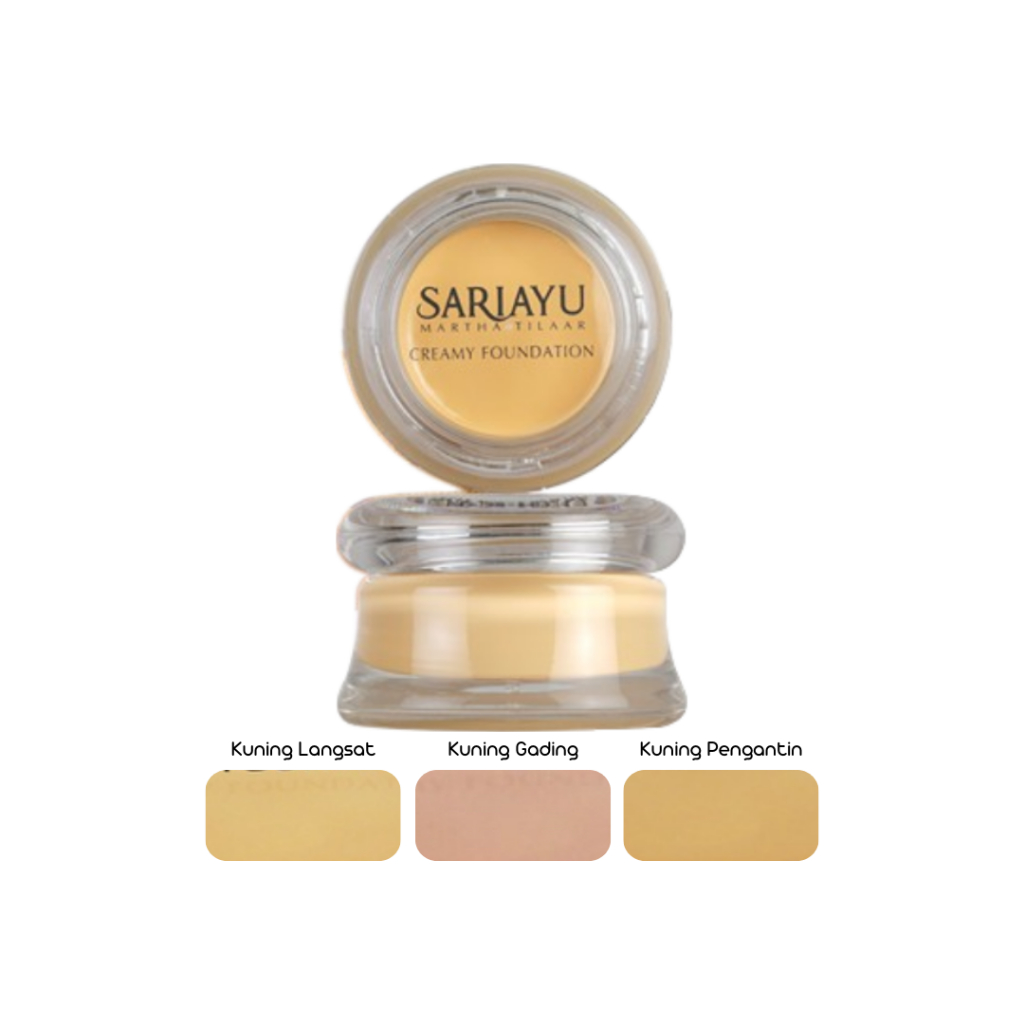 SARIAYU Creamy Foundation 15 gr | Kuning Gading | Kuning Langsat | Kuning Pengantin - Foundation