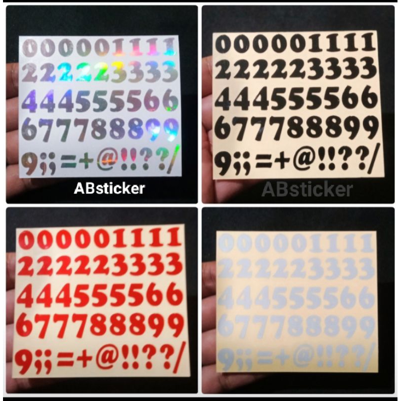 

Sticker Nomor stiker Angka Cutting