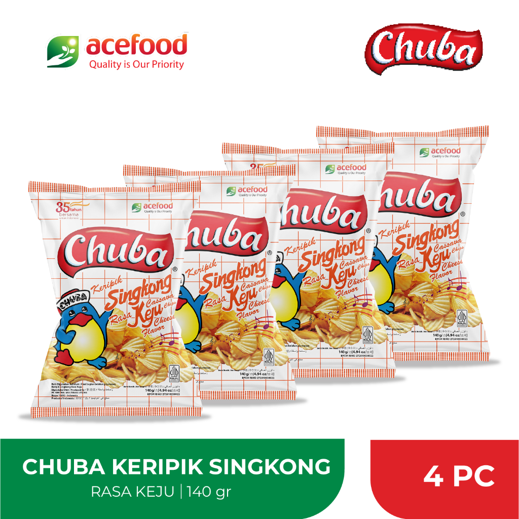 

Chuba Keripik Singkong Keju 125 Gr / 140 Gr - 4 Pcs