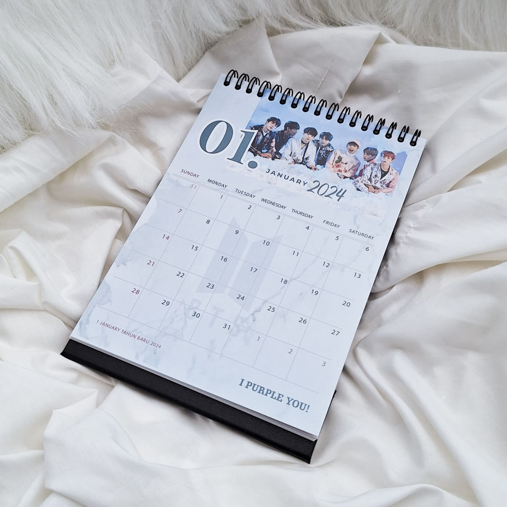 

Kalender Meja BTS 01 Kpop 2024 2025 Aesthetic Premium Quality Spiral