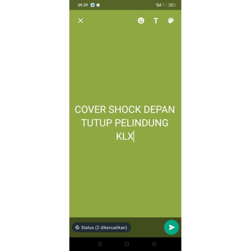 COVER SHOCK DEPAN KLX CARBON FORGED BLUE