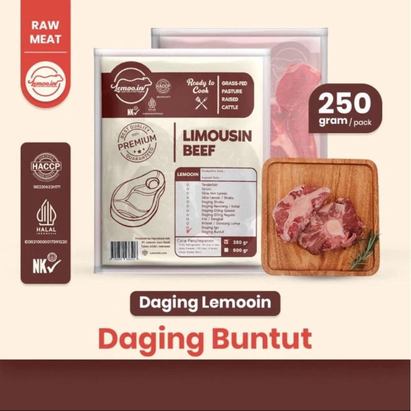 

Buntut Daging Sapi Grassfed 70% By Lemooin