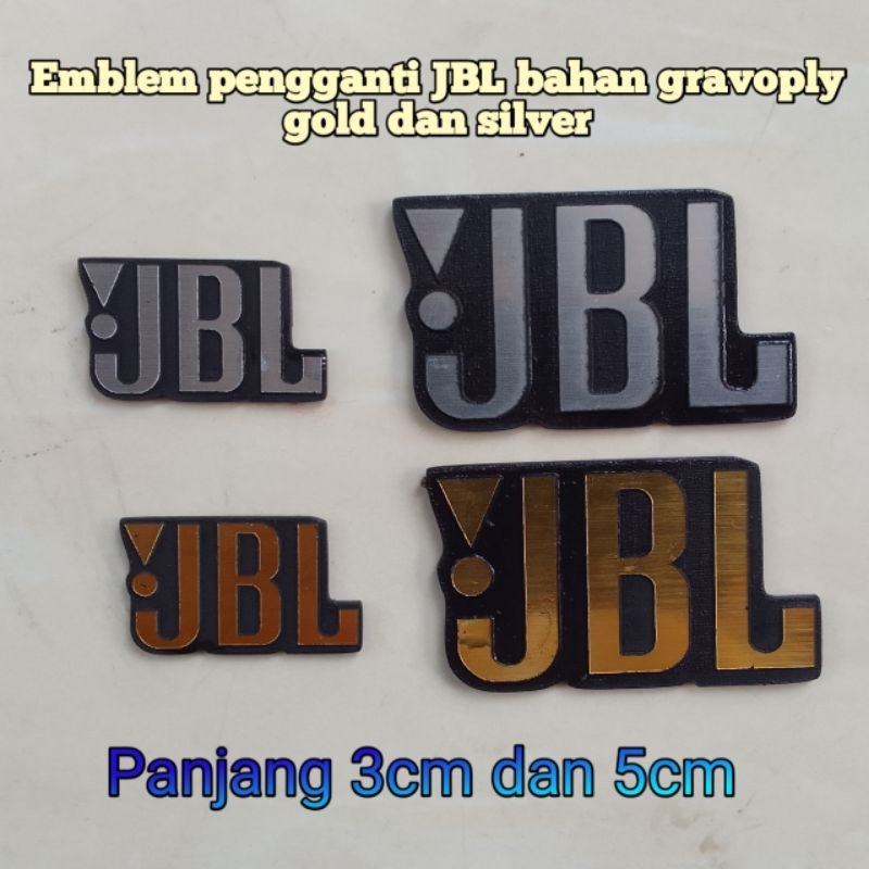 Emblem pengganti logo JBL bahan gravoply